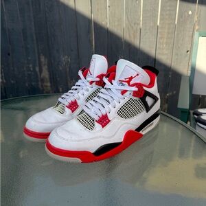 Jordan Sneakers White Red Black